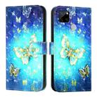 For Realme C25 / C25s / C15 / C12 / 7i Global 3D Painting Horizontal Flip Leather Phone Case(Golden Butterfly) - 2
