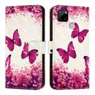 For Realme C25 / C25s / C15 / C12 / 7i Global 3D Painting Horizontal Flip Leather Phone Case(Rose Butterfly) - 2