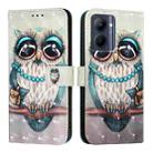 For Realme C33 2022 / C33 2023 Global 3D Painting Horizontal Flip Leather Phone Case(Grey Owl) - 2