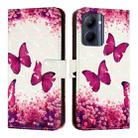 For Realme C33 2022 / C33 2023 Global 3D Painting Horizontal Flip Leather Phone Case(Rose Butterfly) - 2