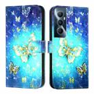 For Realme C65 4G Global 3D Painting Horizontal Flip Leather Phone Case(Golden Butterfly) - 2