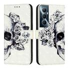 For Realme C65 4G Global 3D Painting Horizontal Flip Leather Phone Case(Skull) - 2