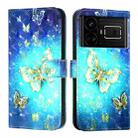 For Realme GT 5G / GT Neo 5G 3D Painting Horizontal Flip Leather Phone Case(Golden Butterfly) - 2