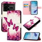 For Realme GT 5G / GT Neo 5G 3D Painting Horizontal Flip Leather Phone Case(Rose Butterfly) - 1