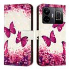 For Realme GT3 / GT Neo 5 240W 3D Painting Horizontal Flip Leather Phone Case(Rose Butterfly) - 2