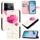 For Realme GT3 / GT Neo 5 240W 3D Painting Horizontal Flip Leather Phone Case(Flower) - 1