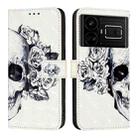 For Realme GT5 / GT5 240W 3D Painting Horizontal Flip Leather Phone Case(Skull) - 2