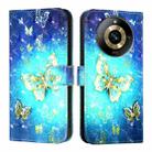 For Realme Narzo 60 Pro Global 3D Painting Horizontal Flip Leather Phone Case(Golden Butterfly) - 2