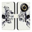 For Realme Narzo 60 Pro Global 3D Painting Horizontal Flip Leather Phone Case(Skull) - 2