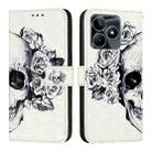 For Realme Note 50 / C51 / C53 / Narzo N53 3D Painting Horizontal Flip Leather Phone Case(Skull) - 2