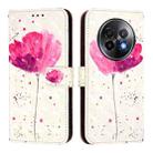 For Realme 13+ 5G Global 3D Painting Horizontal Flip Leather Phone Case(Flower) - 2