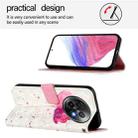 For Realme 13+ 5G Global 3D Painting Horizontal Flip Leather Phone Case(Flower) - 3