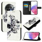 For Realme 13+ 5G Global 3D Painting Horizontal Flip Leather Phone Case(Skull) - 1