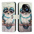 For Realme C63 5G Global 3D Painting Horizontal Flip Leather Phone Case(Grey Owl) - 2