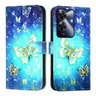 For Realme Note 60 4G Global 3D Painting Horizontal Flip Leather Phone Case(Golden Butterfly) - 2