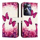 For Realme Note 60 4G Global 3D Painting Horizontal Flip Leather Phone Case(Rose Butterfly) - 2