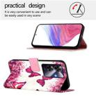 For Realme Note 60 4G Global 3D Painting Horizontal Flip Leather Phone Case(Rose Butterfly) - 3