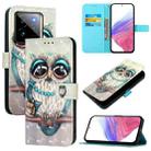 For Realme GT7 Pro 5G 3D Painting Horizontal Flip Leather Phone Case(Grey Owl) - 1