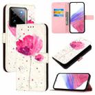 For Realme GT7 Pro 5G 3D Painting Horizontal Flip Leather Phone Case(Flower) - 1