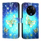 For Realme 14 Pro+ 5G 3D Painting Horizontal Flip Leather Phone Case(Golden Butterfly) - 2
