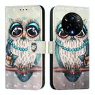 For Realme 14 Pro+ 5G 3D Painting Horizontal Flip Leather Phone Case(Grey Owl) - 2
