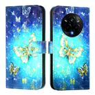 For Realme 14 Pro 5G 3D Painting Horizontal Flip Leather Phone Case(Golden Butterfly) - 2