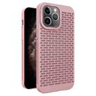For iPhone 11 Pro Max Hollow Heat Dissipation TPU Phone Case(Pink) - 1