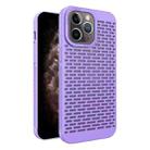 For iPhone 11 Pro Max Hollow Heat Dissipation TPU Phone Case(Purple) - 1