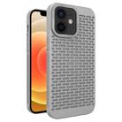 For iPhone 12 Hollow Heat Dissipation TPU Phone Case(Grey) - 1