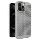 For iPhone 12 Pro Hollow Heat Dissipation TPU Phone Case(Grey) - 1