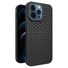 For iPhone 12 Pro Max Hollow Heat Dissipation TPU Phone Case(Black) - 1