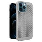 For iPhone 12 Pro Max Hollow Heat Dissipation TPU Phone Case(Grey) - 1