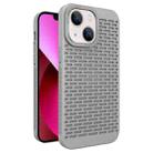For iPhone 13 Hollow Heat Dissipation TPU Phone Case(Grey) - 1