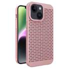 For iPhone 14 Hollow Heat Dissipation TPU Phone Case(Pink) - 1