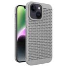 For iPhone 14 Hollow Heat Dissipation TPU Phone Case(Grey) - 1