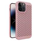 For iPhone 14 Pro Hollow Heat Dissipation TPU Phone Case(Pink) - 1