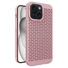 For iPhone 15 Plus Hollow Heat Dissipation TPU Phone Case(Pink) - 1