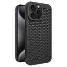 For iPhone 15 Pro Hollow Heat Dissipation TPU Phone Case(Black) - 1