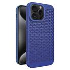 For iPhone 15 Pro Hollow Heat Dissipation TPU Phone Case(Blue) - 1