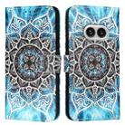 For Nothing Phone 2a Colored Drawing Pattern Plain Weave Leather Phone Case(Undersea Mandala) - 1