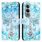 For OnePlus Nord CE4   Colored Drawing Pattern Plain Weave Leather Phone Case(Tower Butterfly) - 1