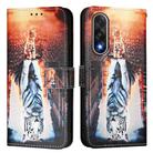 For OnePlus Ace 5 Ultra Colored Drawing Pattern Plain Weave Leather Phone Case(Cats And Tigers) - 2