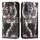 For OnePlus Ace 5 Ultra Colored Drawing Pattern Plain Weave Leather Phone Case(Black And White Tiger) - 2
