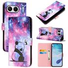 For OnePlus Nord 4 5G Colored Drawing Pattern Plain Weave Leather Phone Case(Baby Panda) - 1