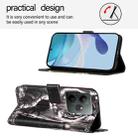 For Realme GT 6T 5G Global Colored Drawing Pattern Plain Weave Leather Phone Case(Black And White Tiger) - 3