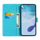 For Realme GT7 Pro Colored Drawing Pattern Plain Weave Leather Phone Case(Caring Butterfly) - 3