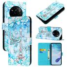 For Realme 14 Pro 5G Colored Drawing Pattern Plain Weave Leather Phone Case(Tower Butterfly) - 1