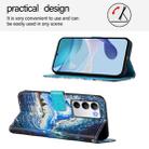 For Realme C71 4G Global Colored Drawing Pattern Plain Weave Leather Phone Case(Waves And Sun) - 3