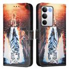 For Realme C71 4G Global Colored Drawing Pattern Plain Weave Leather Phone Case(Cats And Tigers) - 2