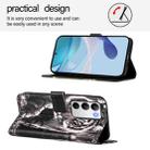 For Realme C71 4G Global Colored Drawing Pattern Plain Weave Leather Phone Case(Black And White Tiger) - 3